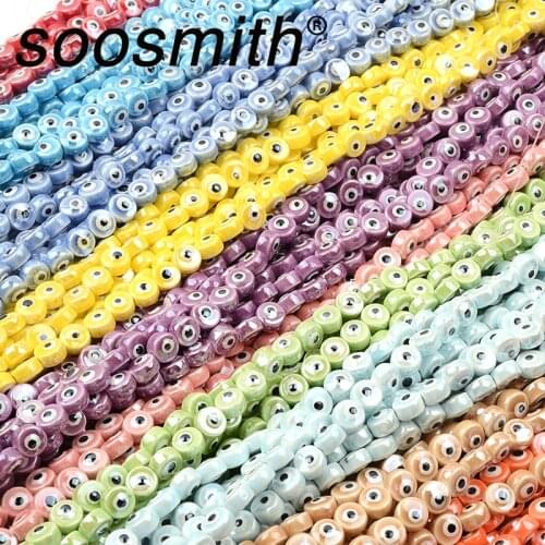 8/10mm Double Devils Eye Ceramic Beads loose Spacer seed beads For Jewelry Making DIY bracelet necklace Accessorie Wholesale