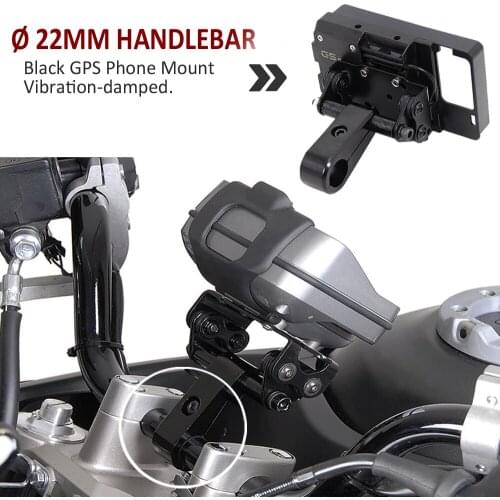 Universal For Ø 22mm Handlebar NEW GPS Mount Motorcycle Accessories Black Phone Bracket Holder FOR YAHAMA FOR BMW