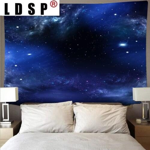 LDSP Mysterious Universe Space Starry Sky Large Art tapestry Psychedelic Wall Hanging Beach Towel Polyester Fiber Blanket Decor