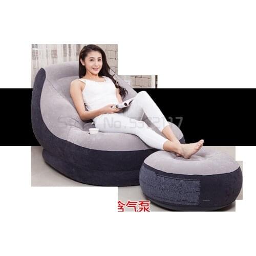 Lazy sofa inflatable tatami sofa air cushion bed seat single folding recliner sofa bed