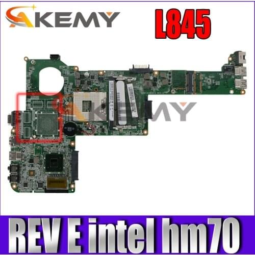 AKEMY A000175320 DABY3CMB8E0 For Toshiba sattelite L845 Laptop motherboard REV E Intel hm70 ddr3 Socket pga989