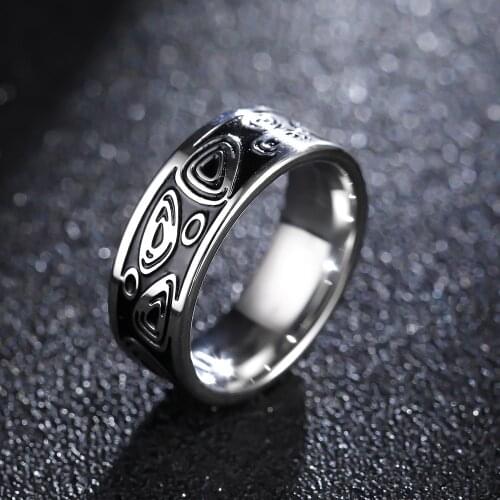 MANGOSKY MANGOSKY Vintage 316L Stainless Steel Ring for Men And Women Never Fade Power Lucky Mantra Ring