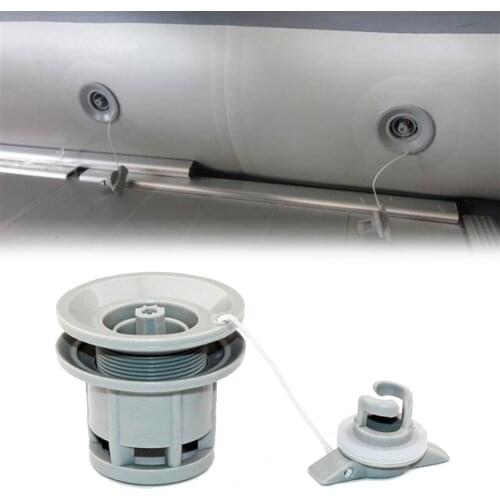 6 Holes Inflatable Boat Raft Dinghy Kayak Canoe Accessorie PVC Air Valve Adapter Cap Boat Scupper Valve Fishing Accessories