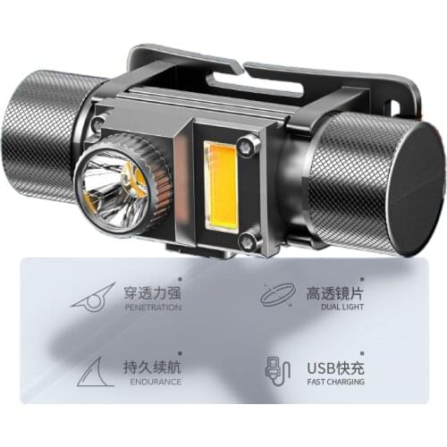 The head-mounted headlight glare charging long-range long life LED fishing light bright helmet Lamp