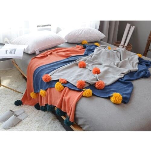 New Arrival 100% Cotton Handmade High Quality Soft Sofa Bed Knitted Blanket For Summer Dropshipping