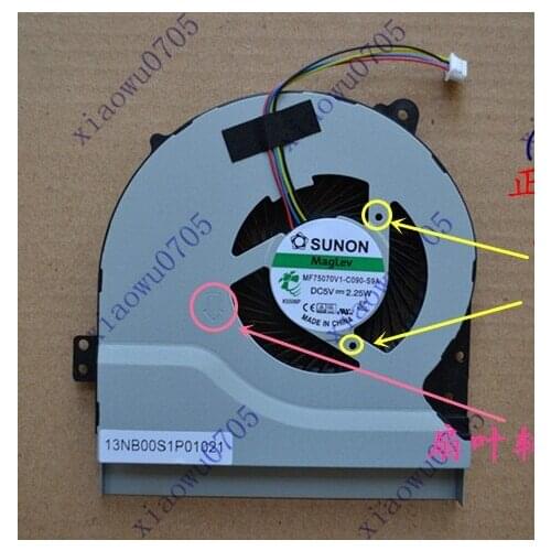 SSEA New Laptop CPU Cooling Fan for Asus X550 X550V X550C X550VC S56 S550CM X450 X450CA