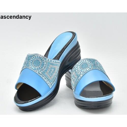 New product wedges womens shoes simple high heels with rhinestone decoration party party high heels