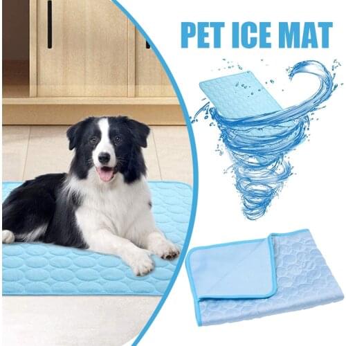 Dog Mat Cooling Summer Pad Mat For Dogs Cat Blanket Sofa Breathable Pet Dog Bed Summer Washable For Small Medium Large Dogs Car
