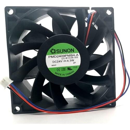 Original PMD2409PMB4-A DC 24V 9cm 92*92*38MM 3-lines Cooling Fan