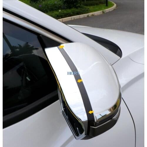 Fit for Hyundai Tucson-L 2021 carbon fibre/ABS chrome Car for rearview mirror rain eyebrow
