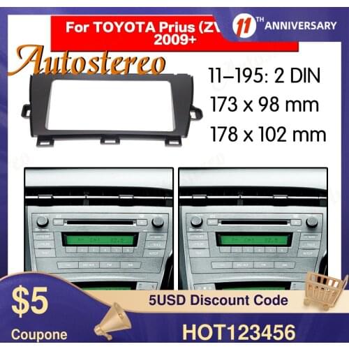 Frame Panel Frame Panel Top Radio Fascia for 2010 Toyota Prius (RHD) Stereo Fascia Dash CD Trim Installation Frame Kit