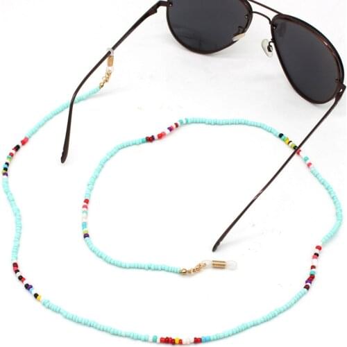 New Anti-Lost Eyeglass Strap Beaded Mask Chain Fashion Reading Glasses Sunglasses Spectacles Holder Neck Cord