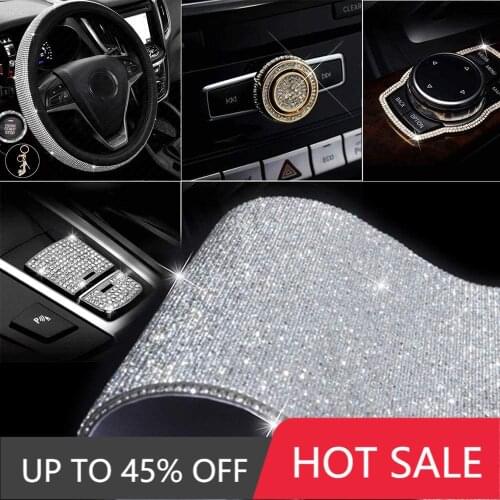 Self-adhesive Bling Crystal Stone Diamond Rhinestone Decoration, Car/Phone/Hair Dryer Stickers Sliver DIY Handmade Crafts