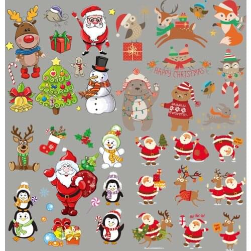 Santa Claus Patch Iron On Transfer For Clothes Merry Christmas Thermal Stickers On Clothes Appliques For Clothing Thermo Patches