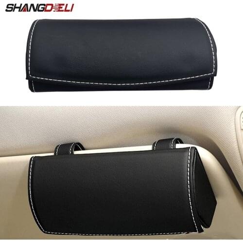 Sun Visor Sunshade Sleeve Wallet Clips Glasses Organizer Box Sunglasses Storage Holder Case for Mitsubishi for Nissan