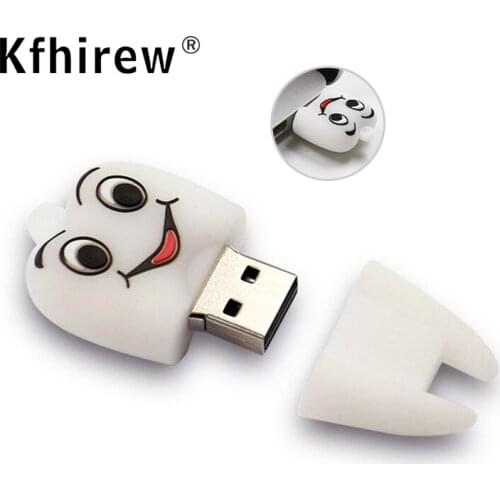 Tooth lovely Pen stick USB Flash Drive 128GB 64GB PeDrive 16GB 8GB 32GB Memoria USB Memory disk free shipping