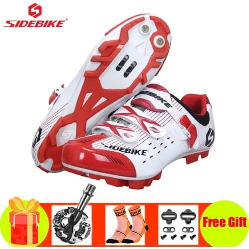SIDEBIKE sapatilha ciclismo mtb cycling shoes bicycle pedals men women mountain bike sneakers superstar self-locking mtb shoes