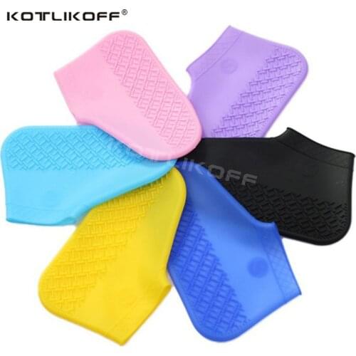 KOTLIKOFF Waterproof Shoe Cover Silicone Material Unisex Shoes Protectors Rain Boots for Indoor Outdoor Rainy Days Reusable