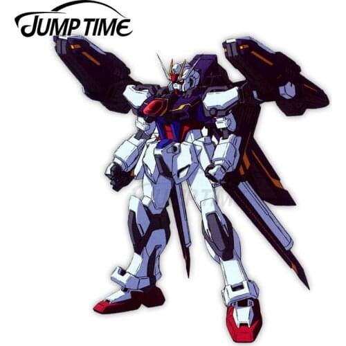 Jump Time 13 x 8cm For Gundam GAT-X105 Lightning Strike Anime Car Stickers Fashion DIY Waterproof Graffiti Vinyl Material Decor