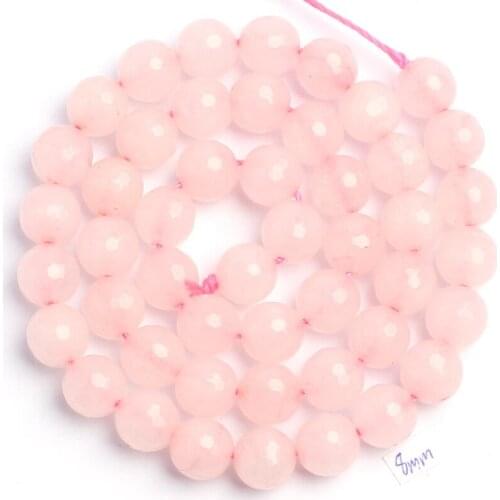 High Quality 8mm Pretty Natural Pink Jades Faceted Round Shape DIY Gems Loose Beads Strand 15" Jewelry Making w1649
