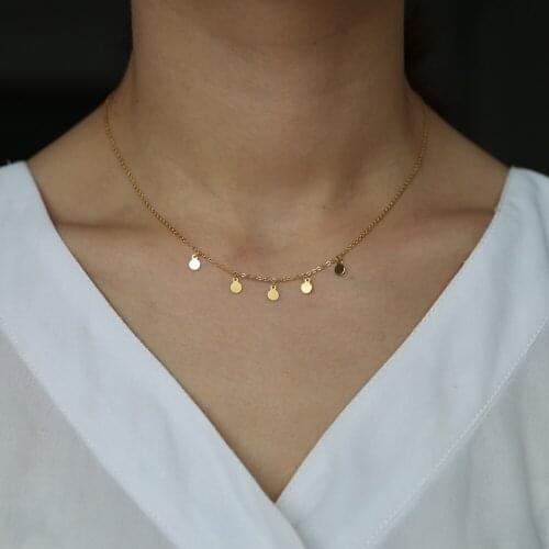 Jewelry Fashion Retro simple Necklace round Beads Necklace delicate 925 silver Collar Women Wholesale Statement Necklace