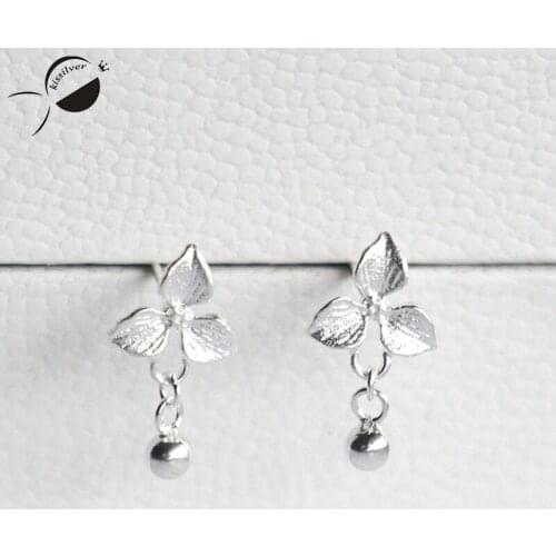 Lovely Flowers Stud Earrings S925 Sterling Silver 2017 New Jewelry Gift Party Accessories Female Stud Earring for Women