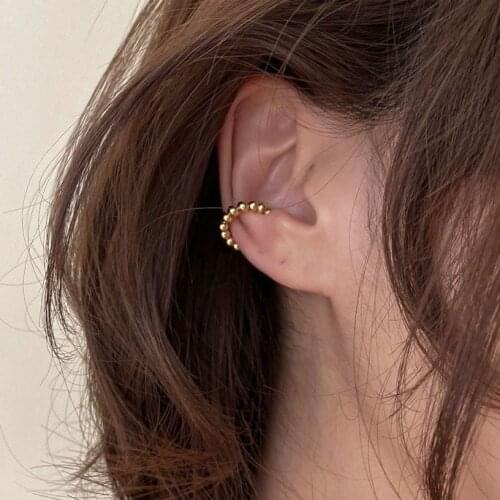 Non Piercing Clip Earrings For Women Simple Metal Beads Gold Silver Color Ear Clips Ladies Elegant Charms Jewellery Gifts
