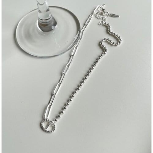 Amaiyllis 925 Sterling Silver Minimalist Pig Nose Clavicle Chain Necklace Simple Choker Collars Necklace Jewelry For Women