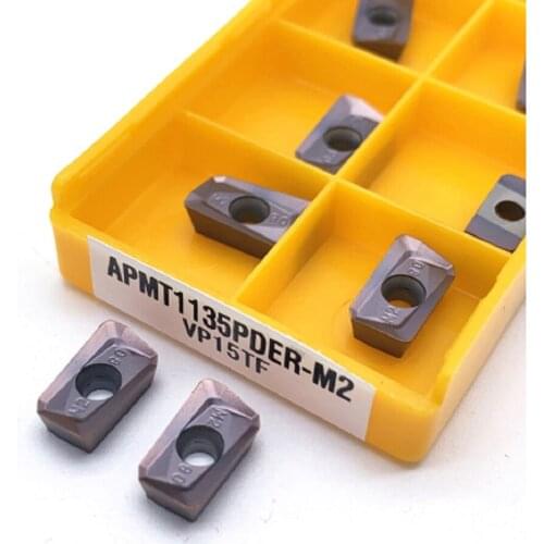 10PCS APMT1135 PDER M2 VP15TF/APMT1135 PDER H2 VP15TF Turning Tool Carbide Inserts Cutting tool Lathe tools CNC Milling Cutter