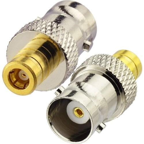 2PCS BNC Female to SMB Female RF Coaxial Adapter Connector