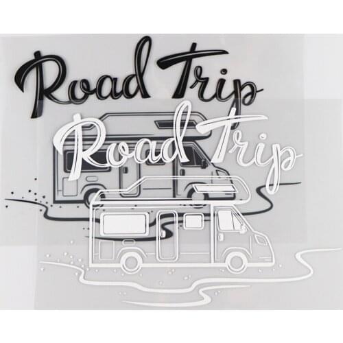 24.7*16.9CM Road Trip Car Sticker Word Decor Personality Cartoon Vinyl Decal