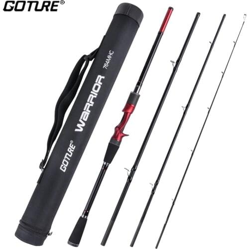 Goture 4 Pieces Spinning Casting Fishing Rod Carbon Fiber 2.13M 2.28M 2.4M 2.59M 2.7M Portable Travel Lure Rod for Carp Fishing