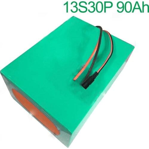 48V 90Ah 13S30P 18650 Li-ion Battery Pack E-Bike Ebike electric bicycle 300x245x140mm