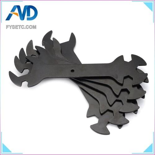 5pcs 3D Printer Parts 5 IN 1 Wrench Stay 5.7mm to 20.2mm Steel Spanner Multifunction Wrench Flat Spanner For E3D MK8 MK10 Nozzle