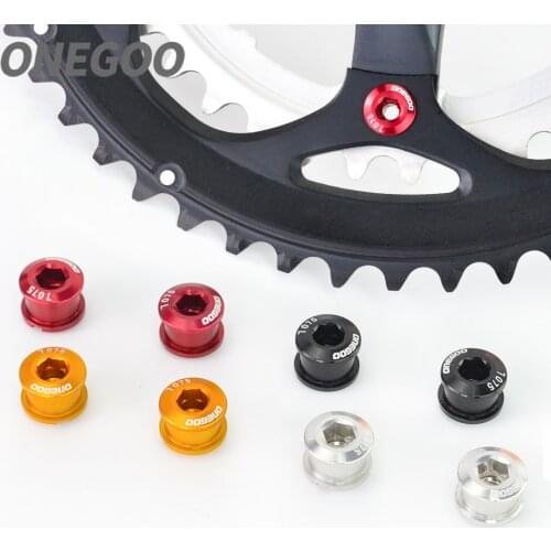 Onegoo 5pcs MTB Bicycle Chainwheel Screws Cycling Chainring Wheel Bolt Alloy Plate Nails Sprocket Road Bike Screws For Crankset
