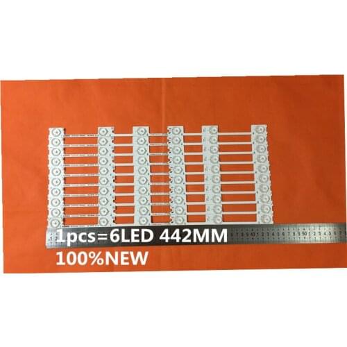50 pcs/Lot 100% New LED Strip Bar Backlight for KONKA KDL48JT618A KDL48SS618U 35018539 35018540 6 LED light (6 V) 442mm