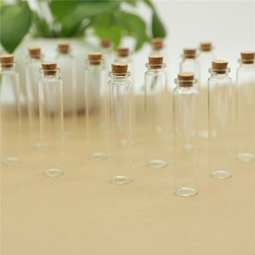 50pcs/lot DIY Mini Glass Bottle With Cork 22*100mm 25ml Tiny Test Tube Jar Spices Small Storage Jars Container Craft Decoration