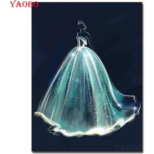 5d Diy Diamond Painting Cross Stitch princess Beauty dress Diamond Embroidery Full Square round rhinestones pictures Mosaic Kit