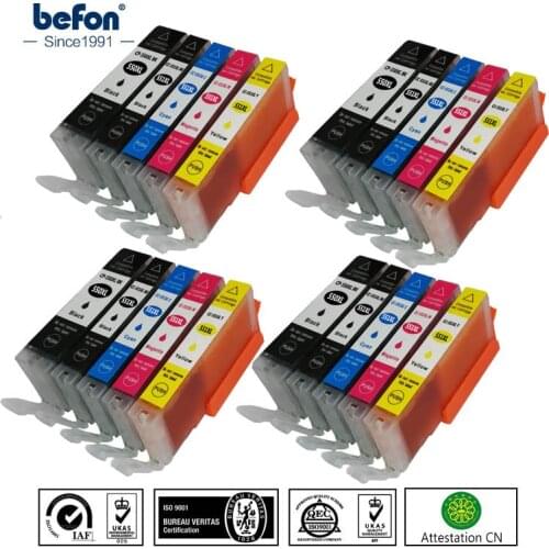 Befon Compatible PGI-550 CLI-551 for Canon MG5650 MG6450 IP7250 MX814 iX6850 MG5550 IP7200 MG5600 MX920 MG5400 MG6450 MG7500
