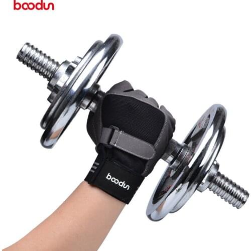 BOODUN Weight Lifting Men Women Half Bracers Glove Apparatus Non-slip Wear-resisting Bodybuilding Gloves Outdoor Sport Gloves