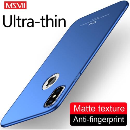 For iPhone XS MAX Case Cover MSVII Brand Silm Scrub Case For iPhone X XR Coque Ultra Thin PC Cover For Apple iPhone XS MAX Cases