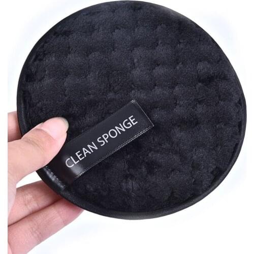 Black Reusable Bamboo Fiber Washable Rounds Pads Makeup Removal Cotton Pad Cleansing Facial Pad Tool New