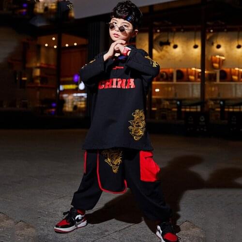 ChildrenS Hip-Hop Suit Boy Chinese Style Jazz Dance Performance Clothes Handsome Street Catwalk Performance Clothing DWY3569