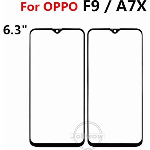 For OPPO A7X touch panel Front Outer Screen Glass Lens cover replacement parts For oppo F9 A 7X A7 Xt ouch panel glass