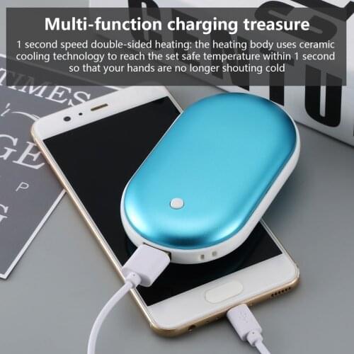 5200mAh 5V Cute USB Rechargeable LED Electric Hand Warmer Heater Travel Handy Long-Life Mini Pocket Warmer Home Warming Product