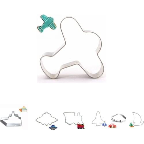 Many Styles Airplane Cookie Tools Cake Stencil Kitchen Cupcake Decoration Template Mold Cookie Coffee Stencil Mold Baking