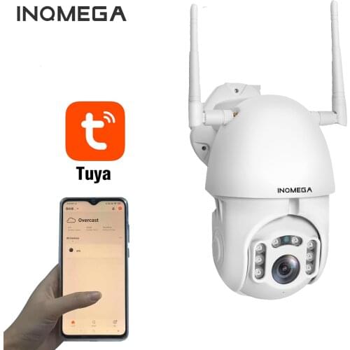 INQMEGA Outdoor 1080P Tuya Camera CCTV Security Surveillance Waterproof Camera WiFi Wireless Auto tracking PTZ Speed Dome Camera
