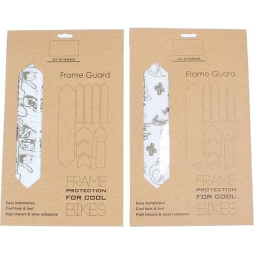 MEROCA Wear-resistant Non-slip Waterproof S Bike Balanced Bicycle Frame Protection Sticker Film Thick Protect Stickers 3D Stereo