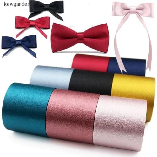 Kewgarden 50mm 2" Bright silk Layering Cloth Satin Ribbons Handmade Tape DIY Bowknot Accessories Cotton Riband 3m/lot