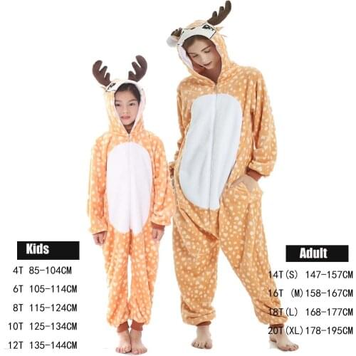 Kigurumi Teenager Flannel Costume Pijamas Mens Unicorn Onesie Pajamas Woman Pajama One Piece Leopard Animal Deer Sleepwear